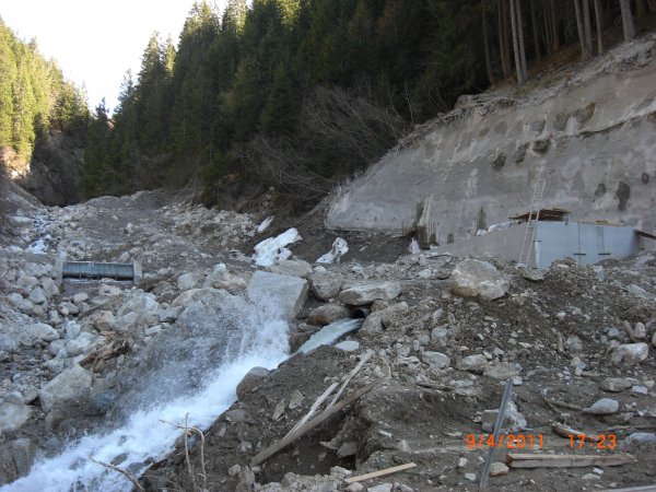 Arbeiten an der Wasserfassung
