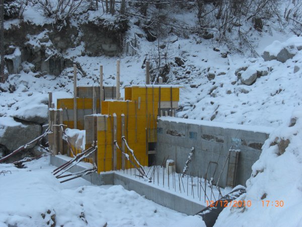 Arbeiten an der Wasserfassung